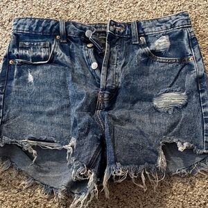 Wild Fable Blue Distressed Jean Shorts